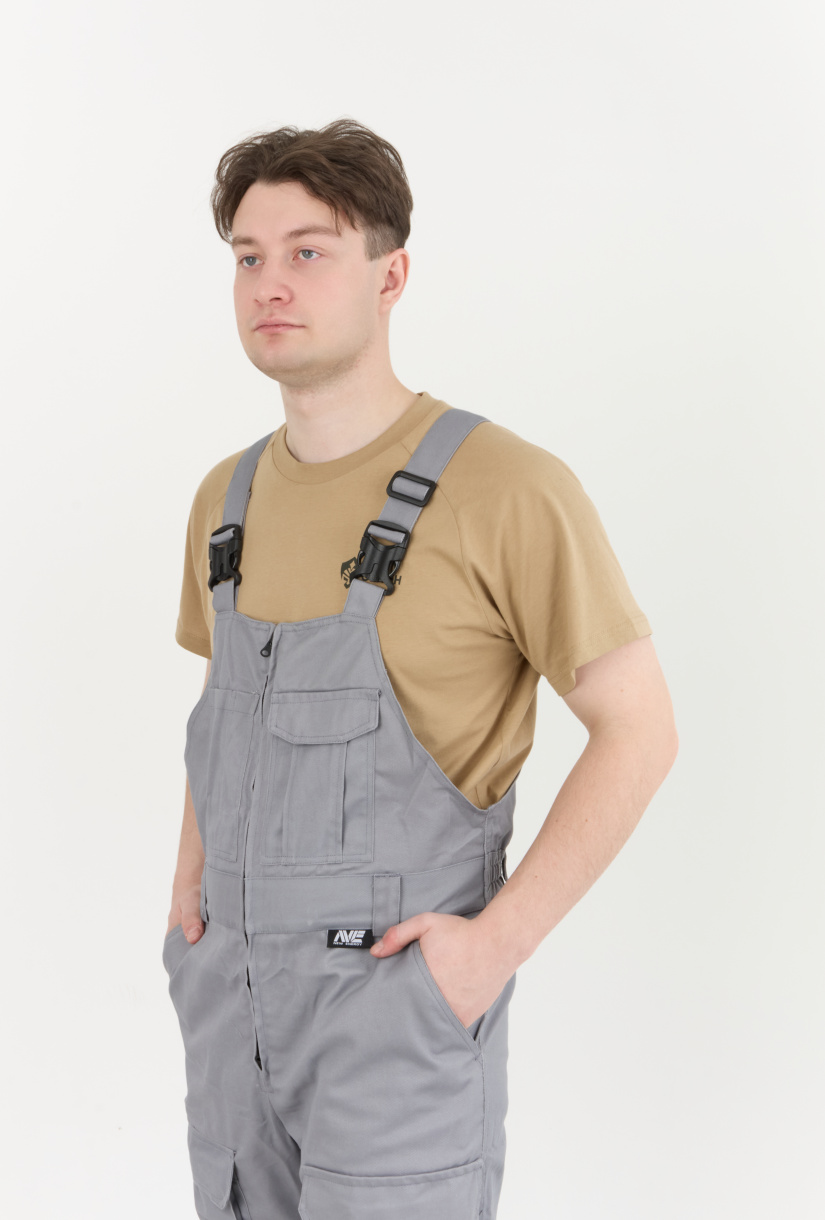 Антарес Костюм ИТР с полукомбинезоном NEW ENERGY (смесовая, серый/т.серый)